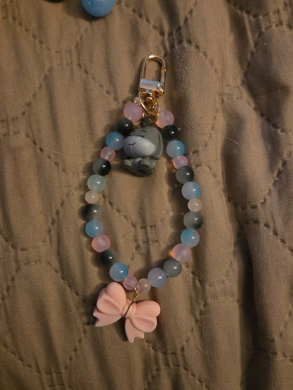 Hand Crafted Eeyoree Phonecharm/strap Or Keychain
